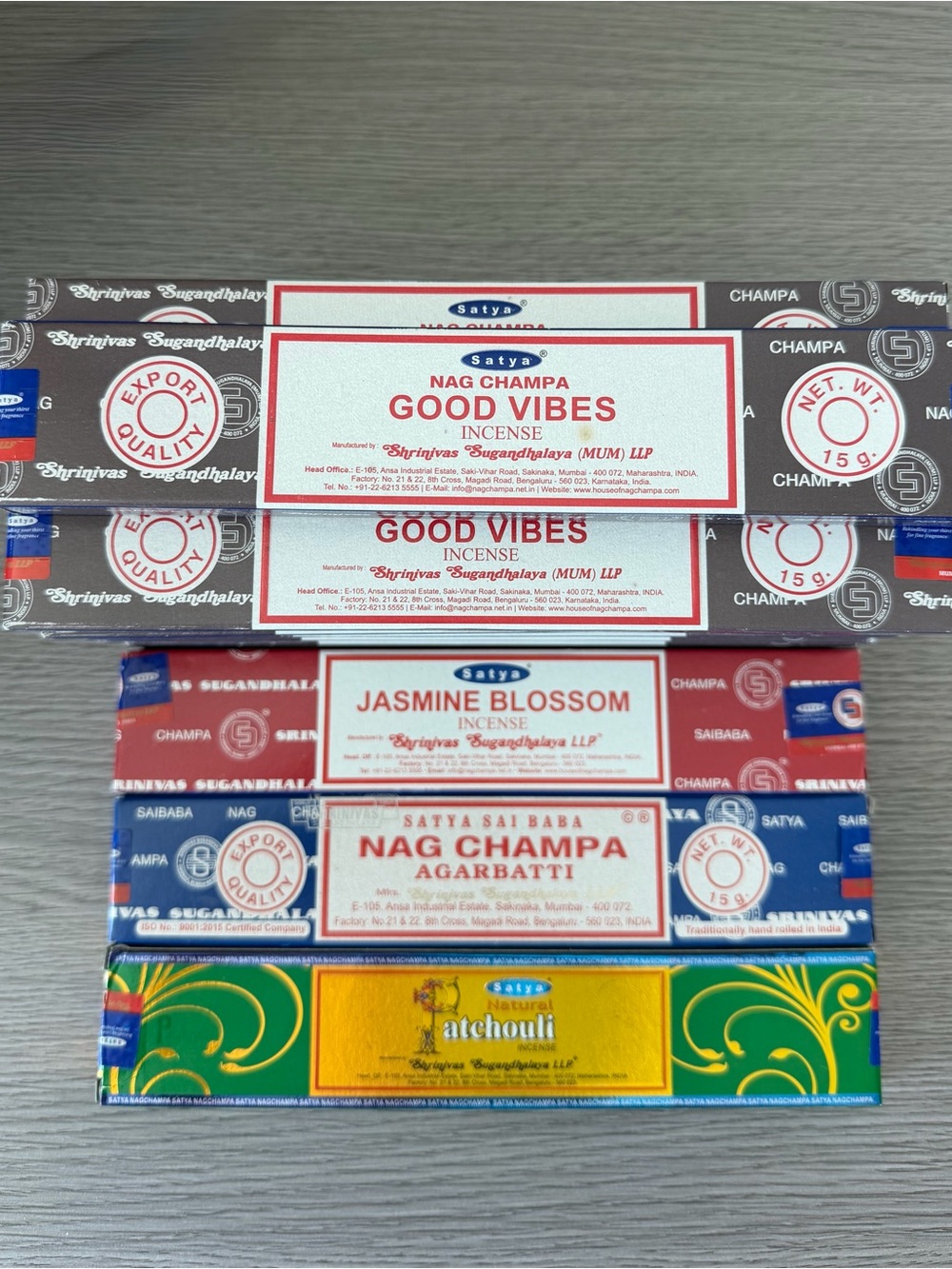 Satya Nag Champa Incense Bundle 15g – 11/12 Boxes Mixed Scents